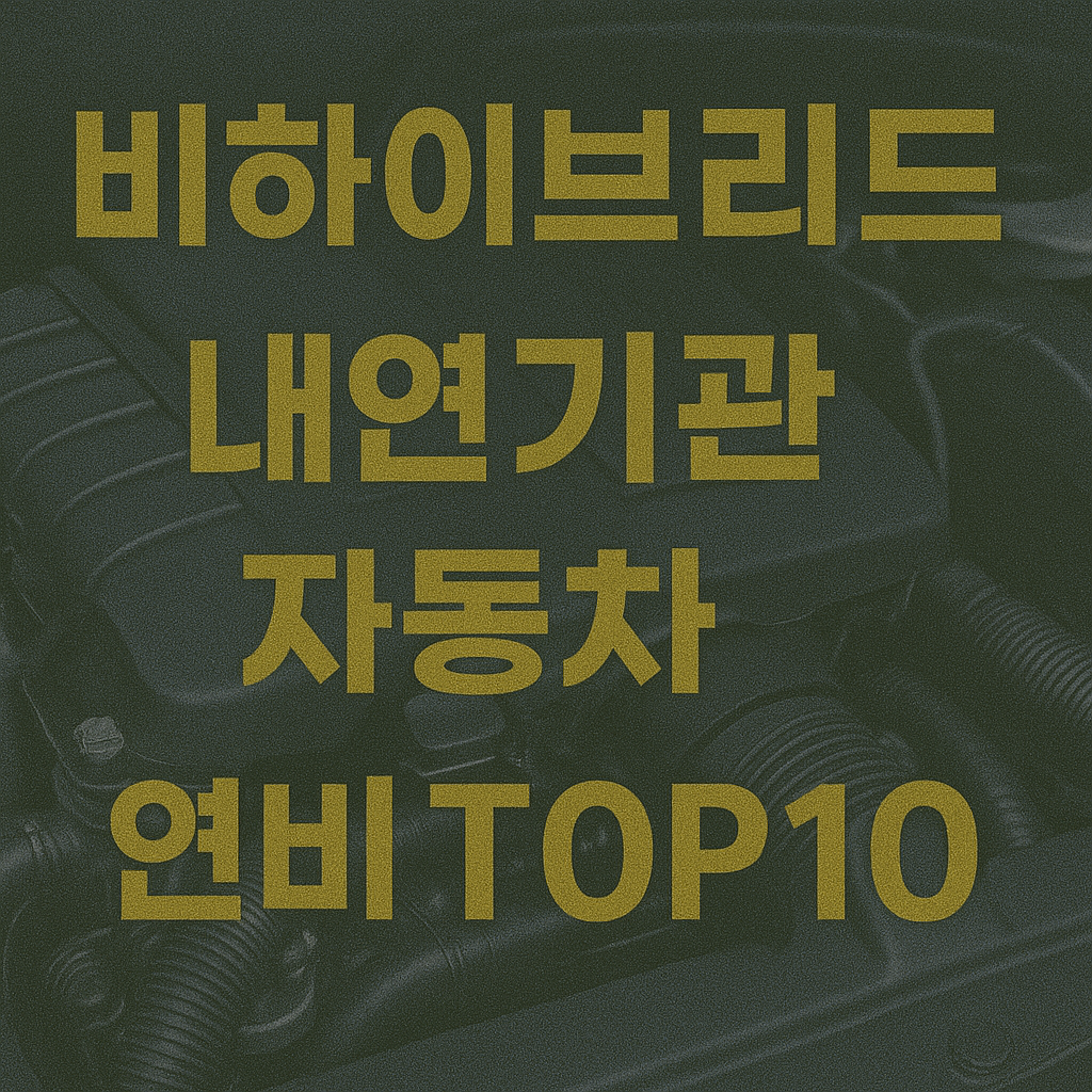 비하이브리드 내연기관 자동차 연비 TOP10 블로그 썸네일 사진