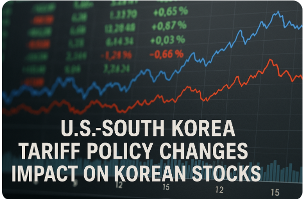 한미 관세정책 변화와 한국 증시 그래프