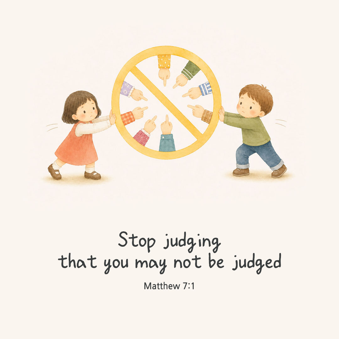 Today's Bible verse card Matthew 7:1 scripture image