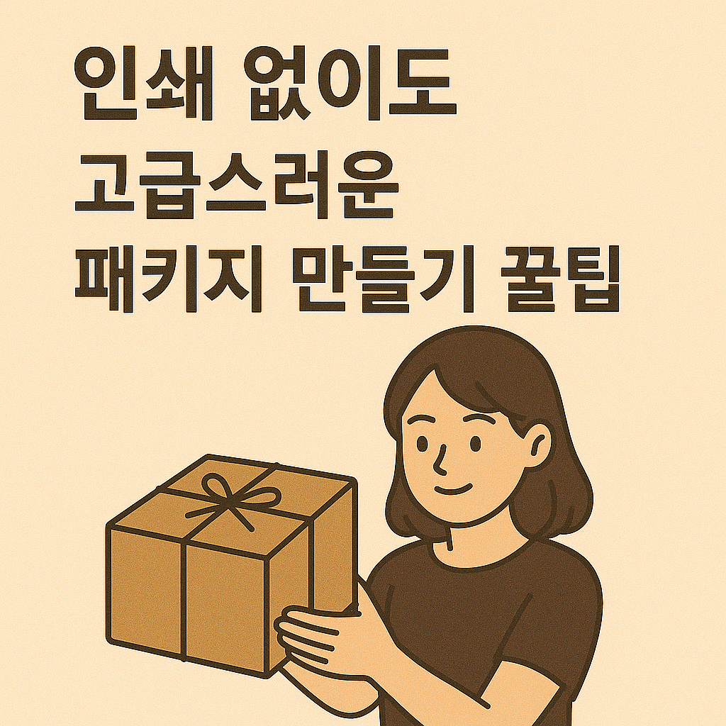 인쇄 없이도 고급스러운 패키지 만들기 꿀팁