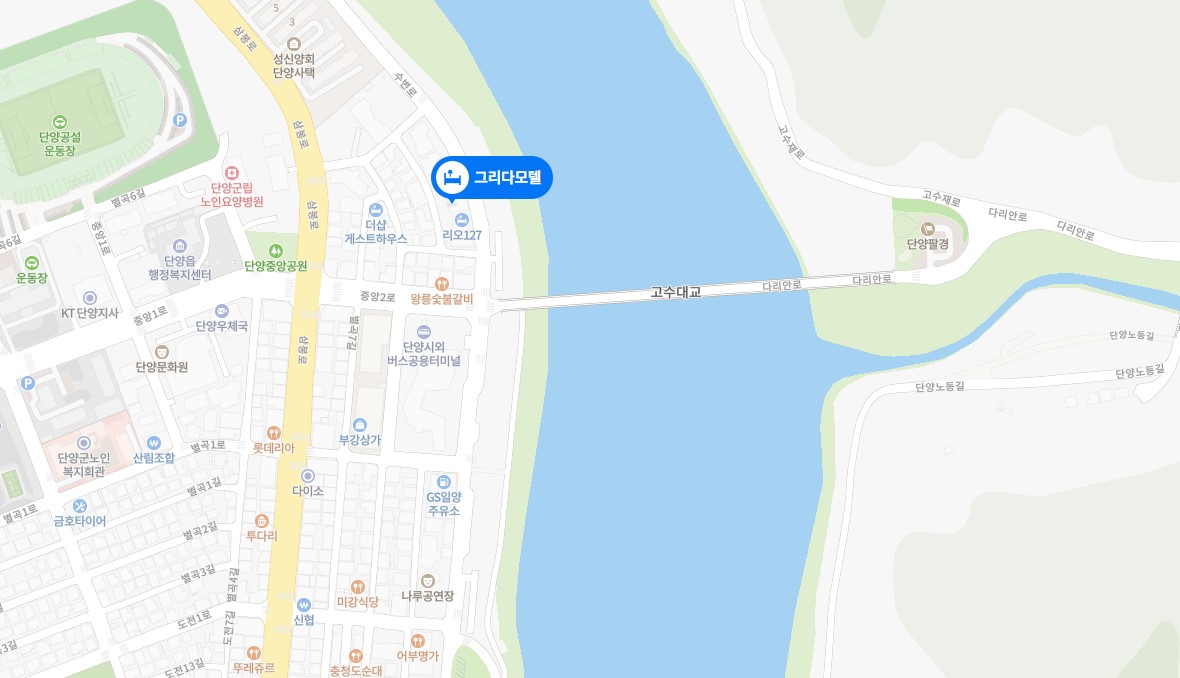 단양-그리다-모텔-위치