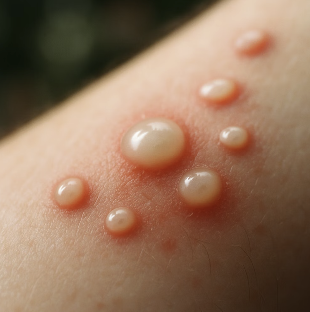 불에 덴 듯한 통증과 &amp;#39;하얀 물집&amp;#39;