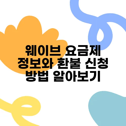 웨이브 요금제 정보와 환불 신청 방법 알아보기