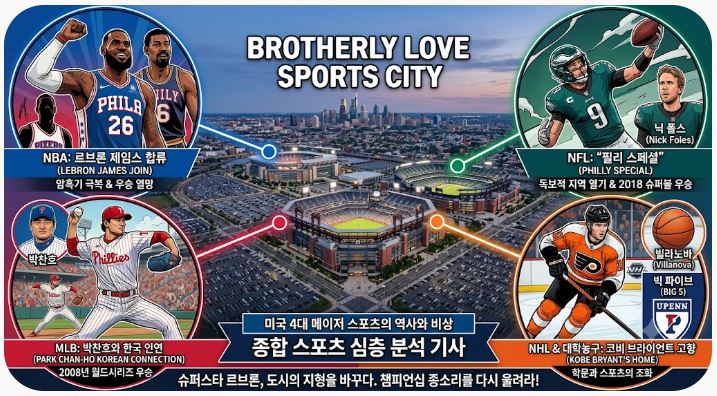 4대 메이저스포츠 도시 필라델피아 사진출처 AI 이미지