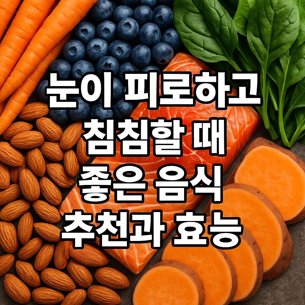 눈 피로하고 침침할 때 좋은 음식과 효능