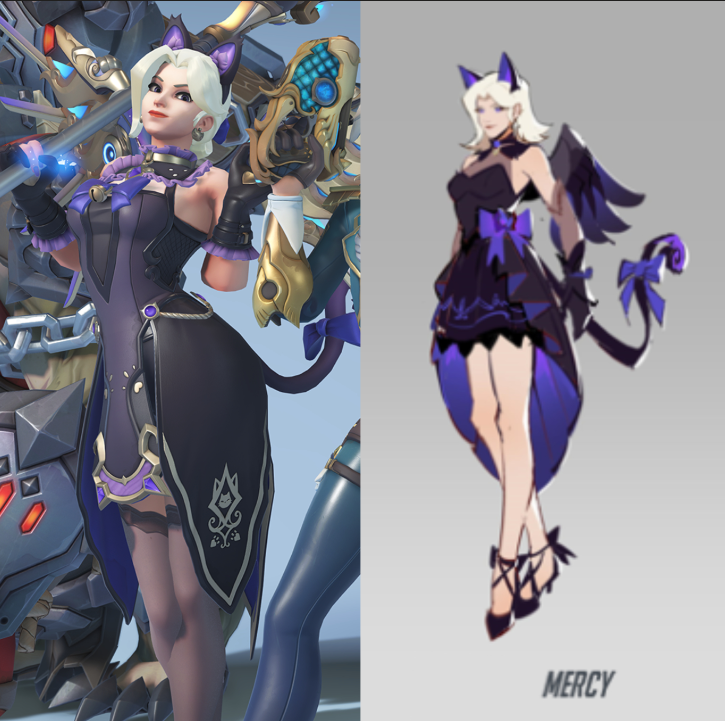 오버워치 팬 설문조사 통해 선정된 메르시 고양이 테마 스킨 출시 오버워치 팬 설문조사 통해 선정된 메르시 고양이 테마 스킨 출시