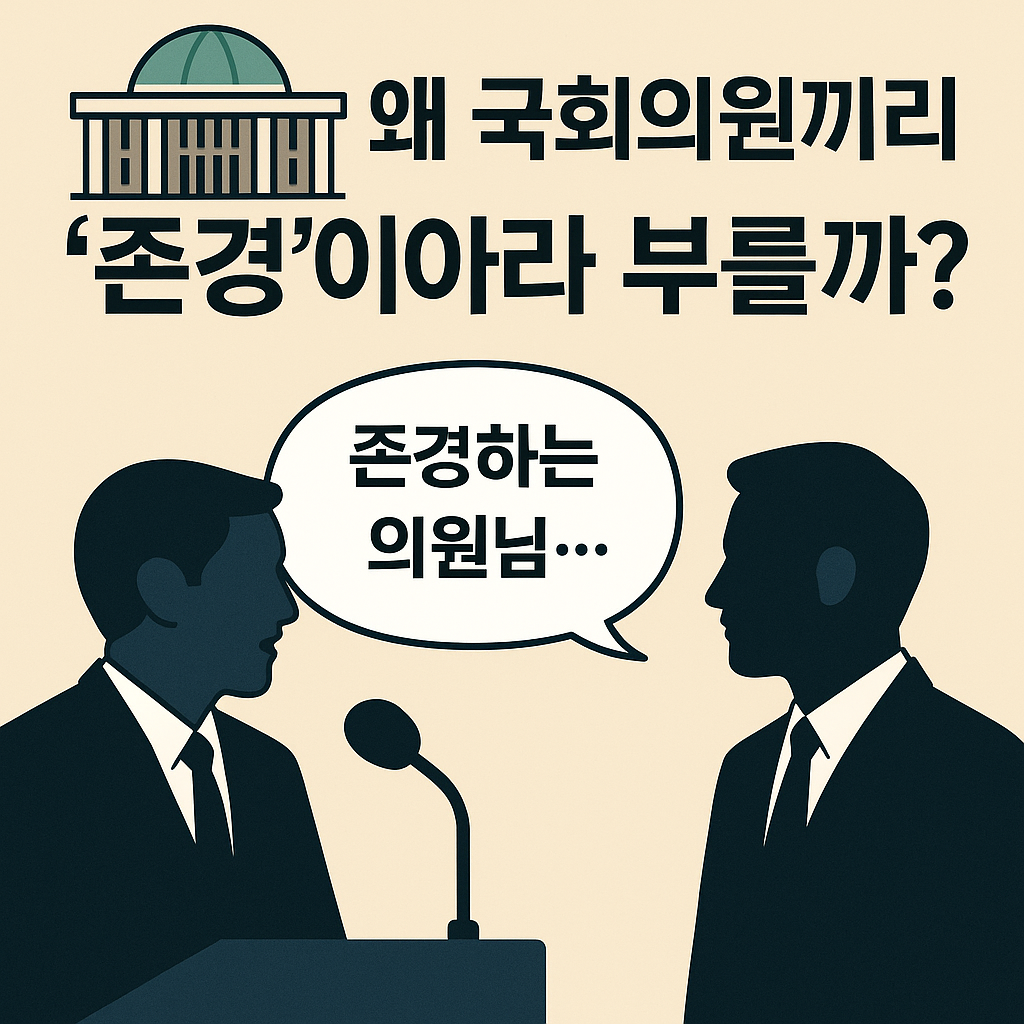 국회의원들이 서로 '존경하는 의원님'이라 부르는 이유