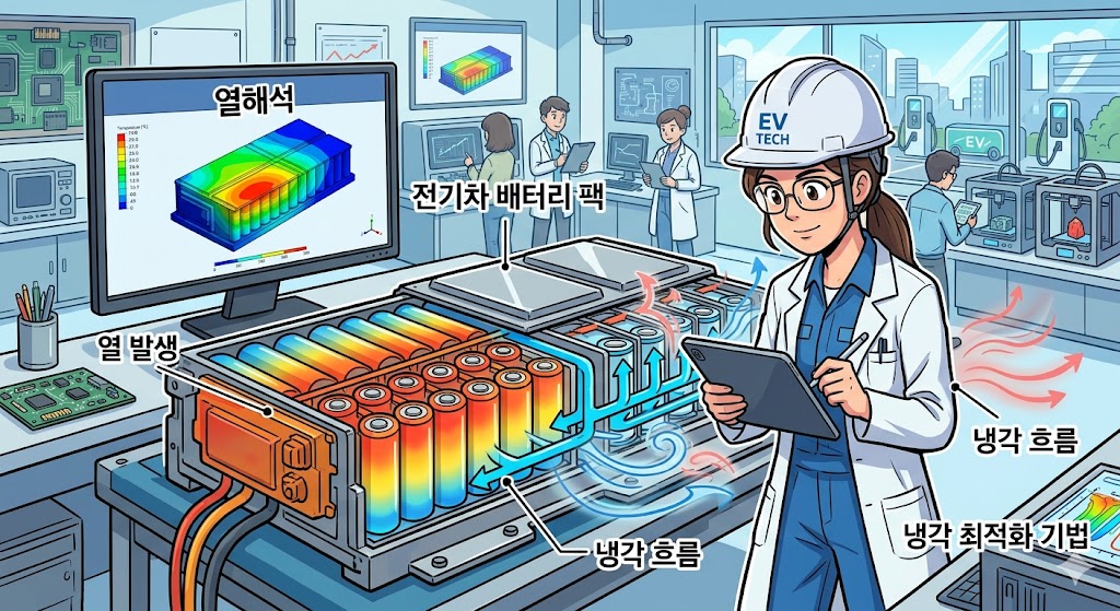 전기차 배터리 팩의 열해석(Thermal Analysis) 및 냉각 최적화 기법