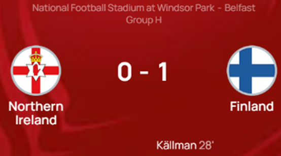 UEFA 유로 2024 예선 경기 결과 그룹 H조 북 아일랜드 핀란드