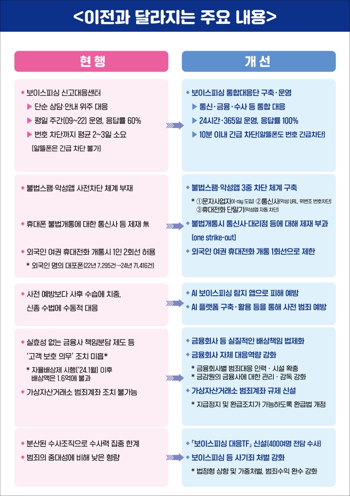 보이스피싱 악성앱 대포폰 정부대책 골든타임 사기예방 AI탐지
