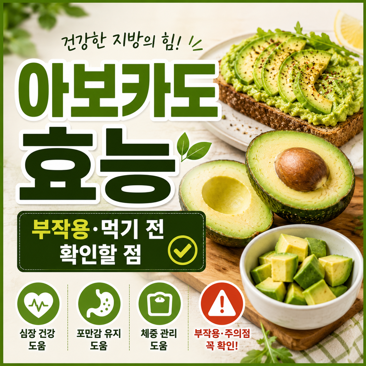 아보카도 효능과 부작용, 먹기 전 확인할 점