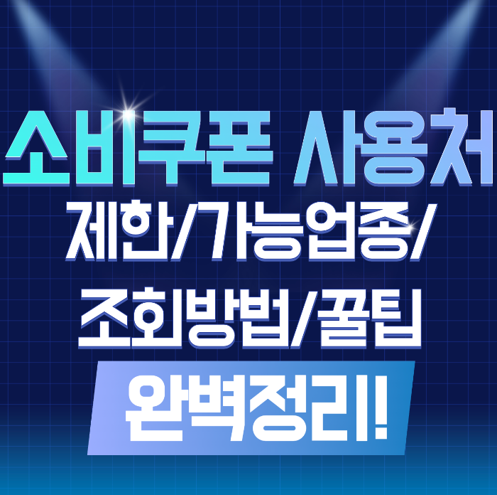 소비쿠폰 사용처