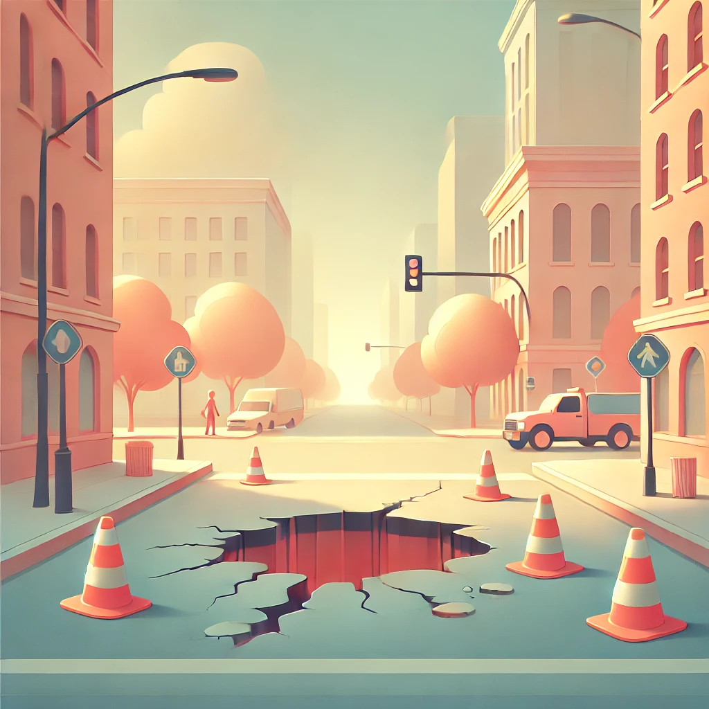 싱크홀 사고 원인과 위험지역 지도 관련 사진