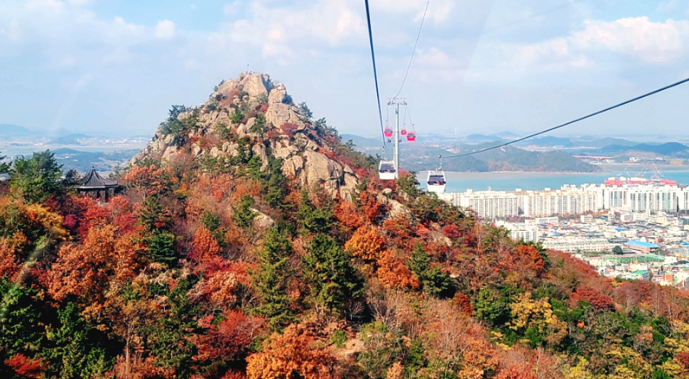 유달산 단풍과 케이블카