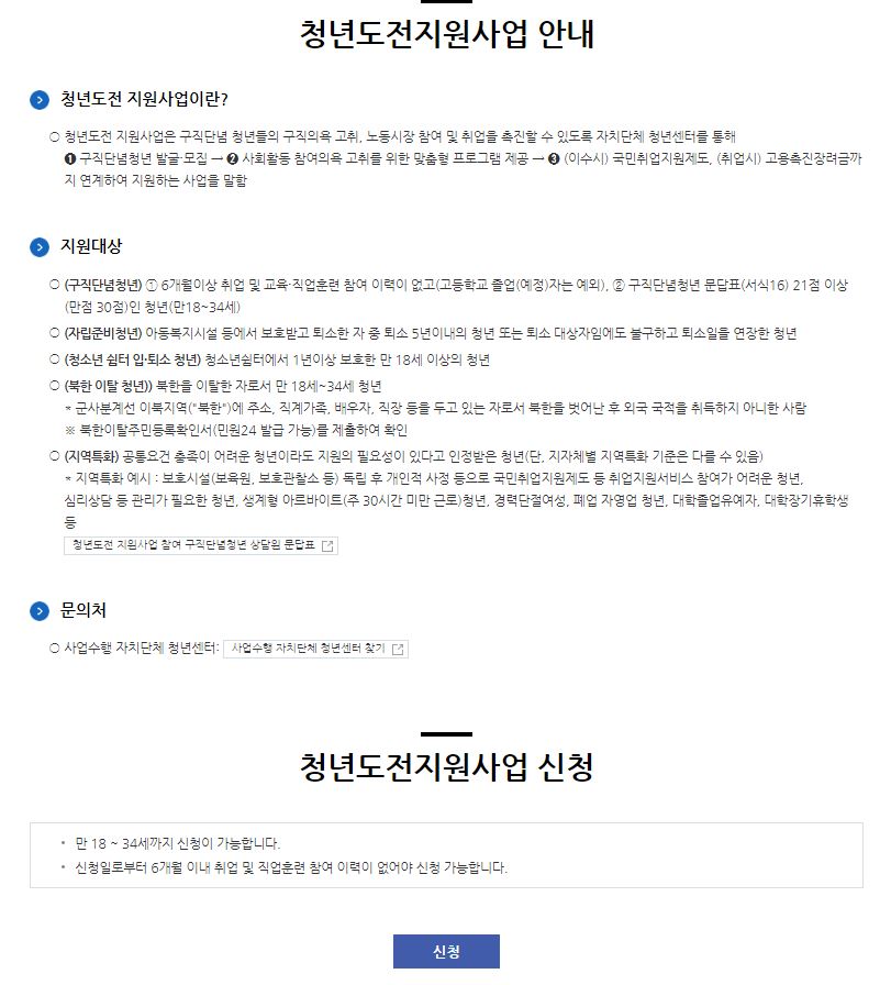 청년도전지원사업