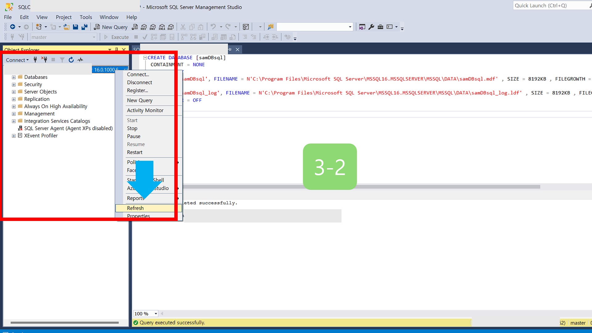 Refresh 클릭합니다.