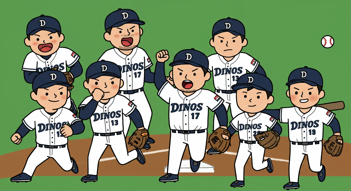 NC다이노스 선수들 상징하는 일러스트