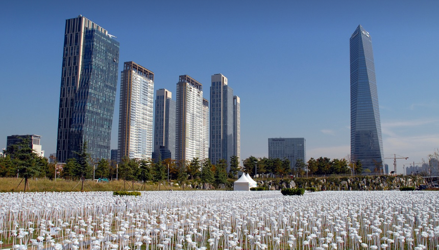 인천 송도의 건물