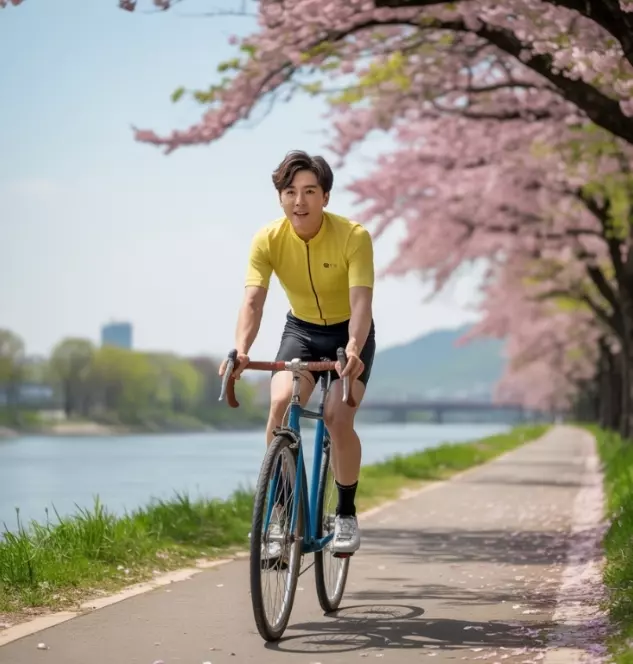 자전거 타고 있는 사람