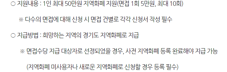 면접수당지원내용