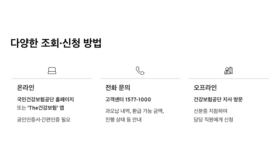 건강보험료 환급금 조회/신청 2분 해결