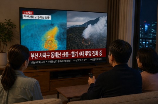 부산 동매산 산불 원인