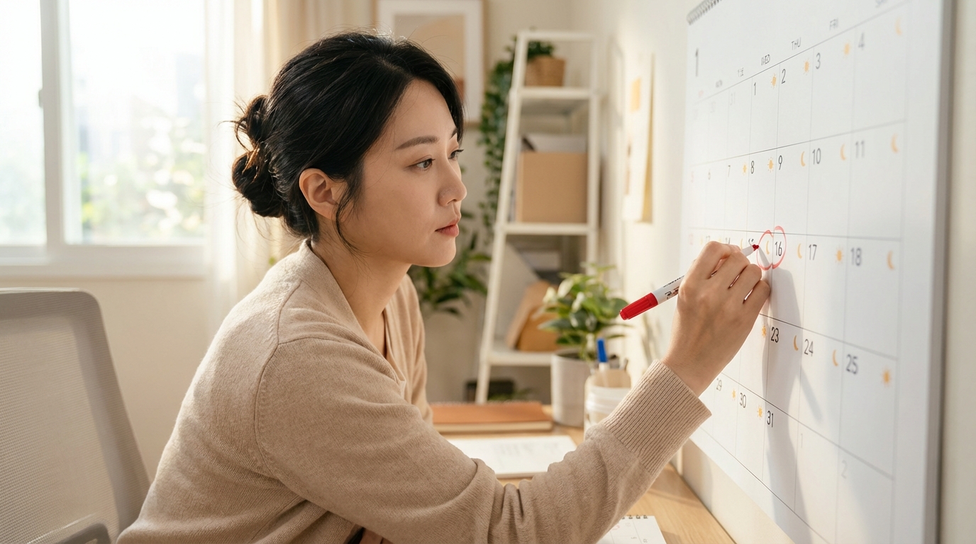 황체기 결함 생리주기 캘린더 체크 착상 실패 원인