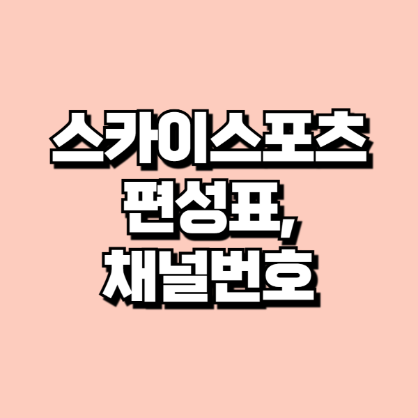 skysports 편성표