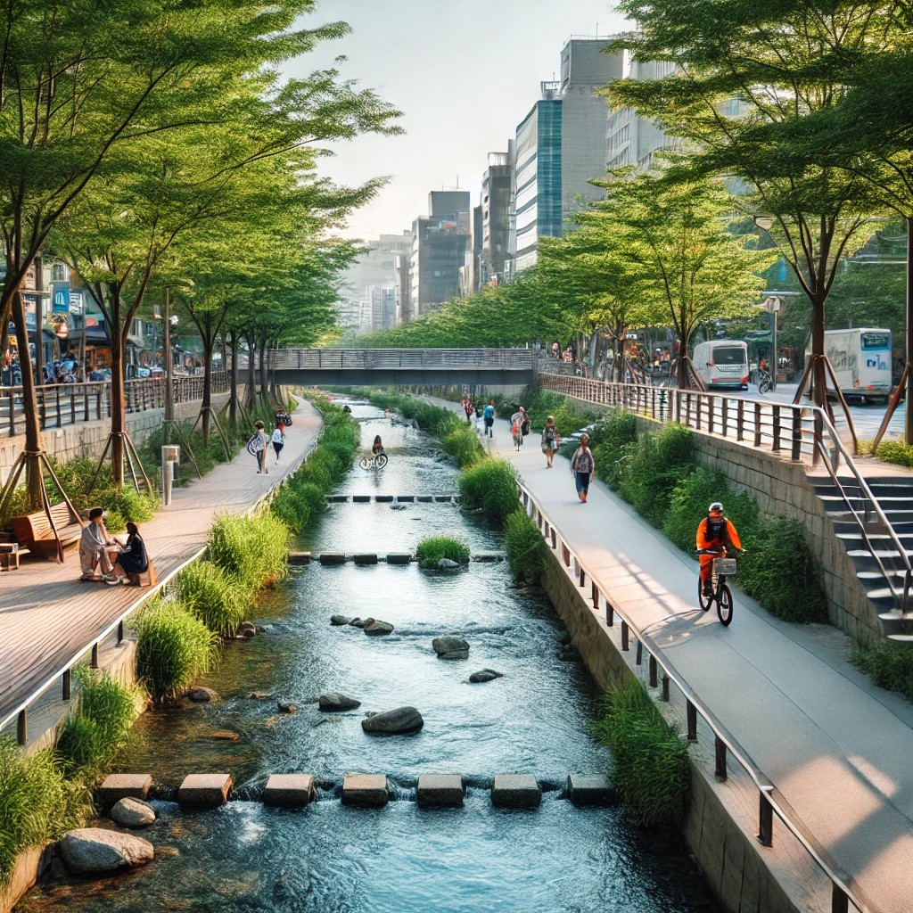 홍제천 산책로 이미지