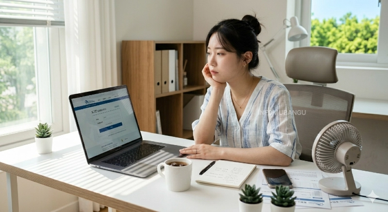 노트북으로 종합소득세 신고를 고민하는 사회초년생