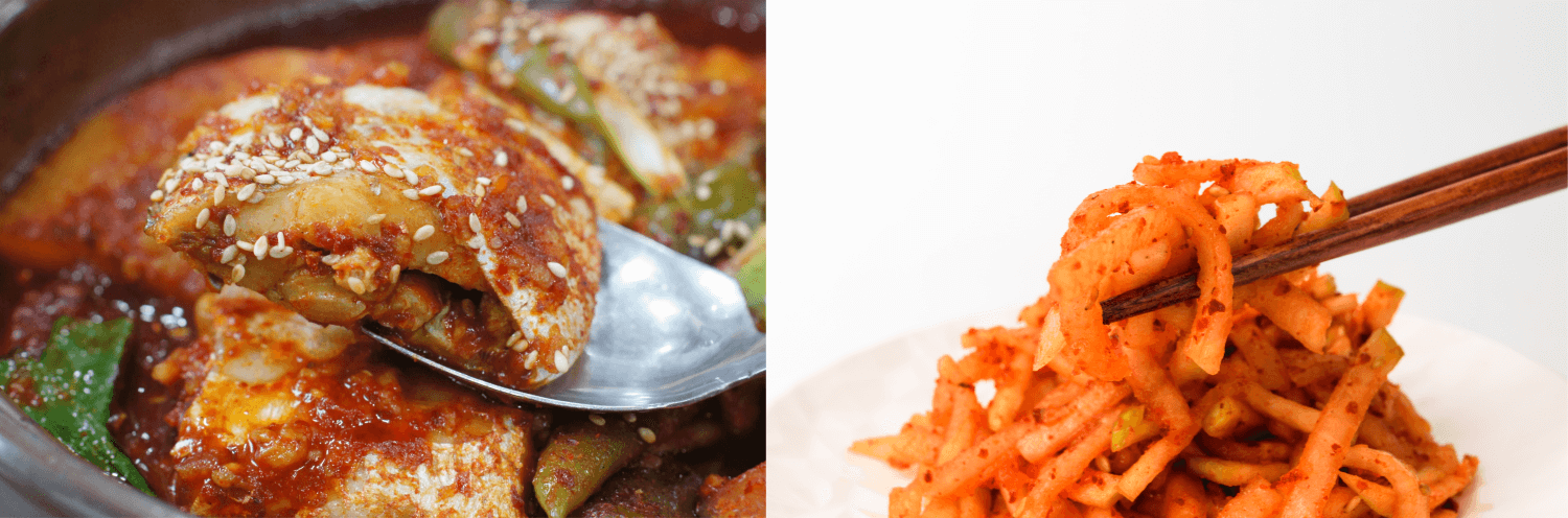 갈치조림과 무생채 사진