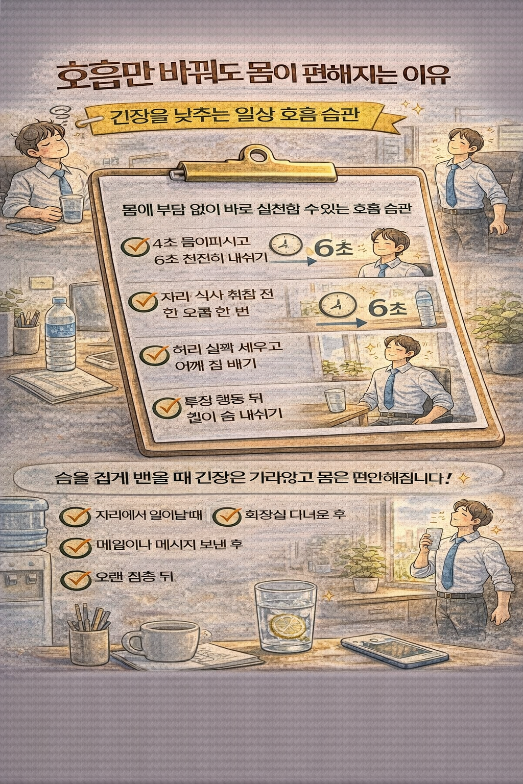 호흡만 바꿔도 몸이 편해지는 이유, 긴장을 낮추는 일상 호흡 습관