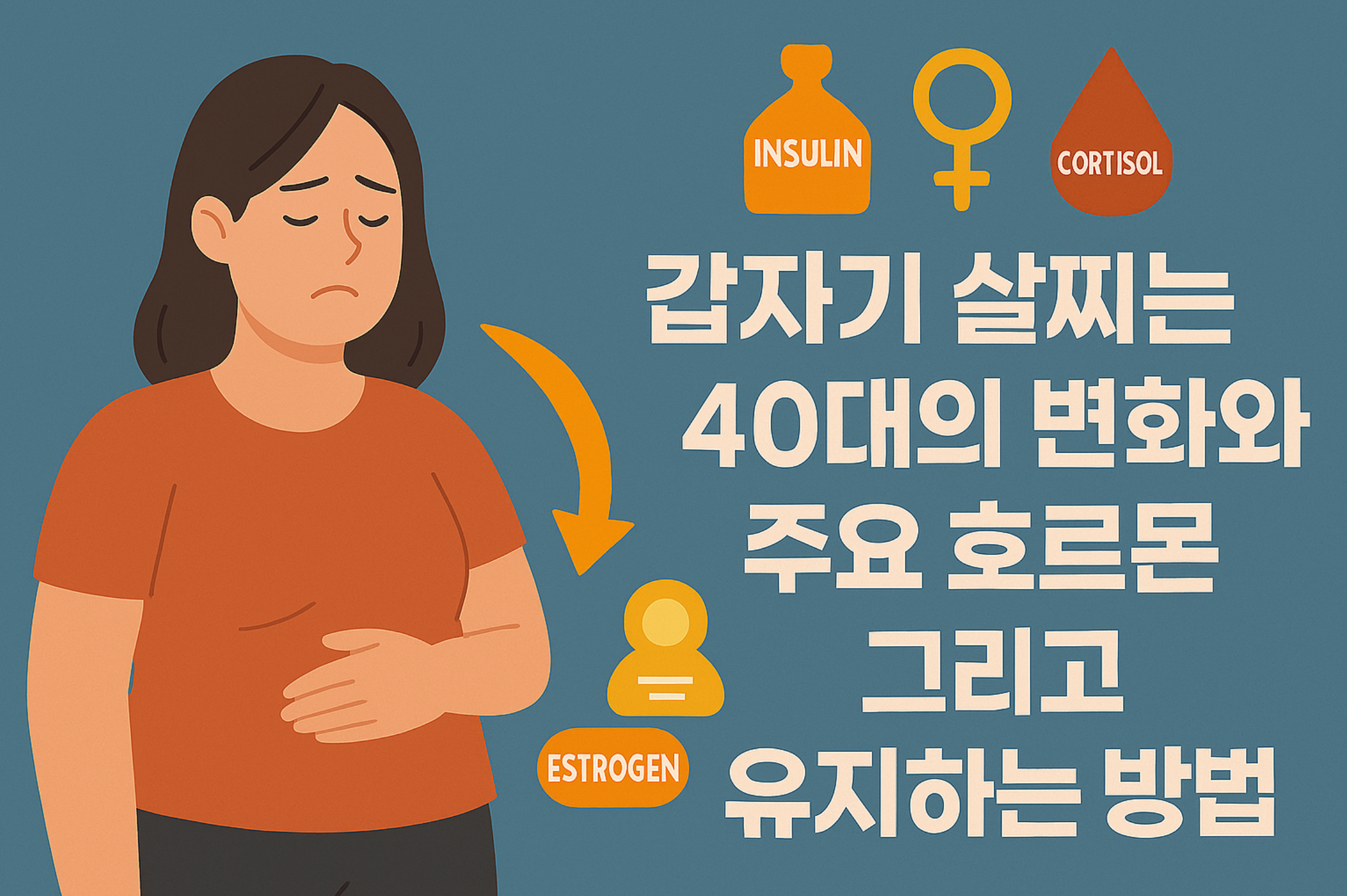 갑자기 살찌는 40대의 변화와 주요 호르몬 그리고 유지하는 방법