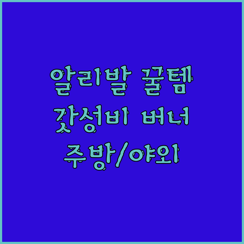 알리에서 찾은 역대급 가성비 캠핑 버