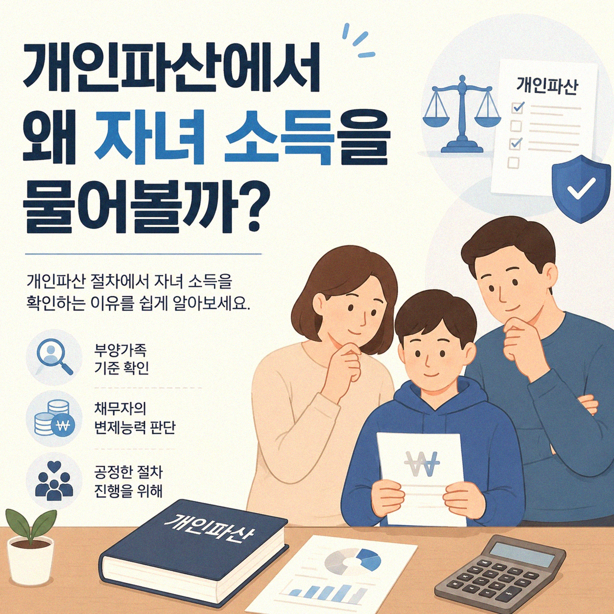 개인파산 신청할 때 자녀 소득, 이걸 알아야 하나요?