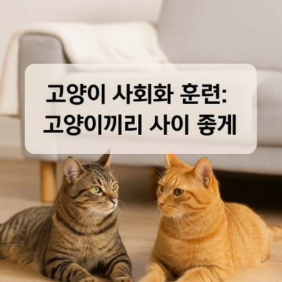 고양이 사회화 훈련법 : 다묘 가정에서 사이좋게 지내는 비결