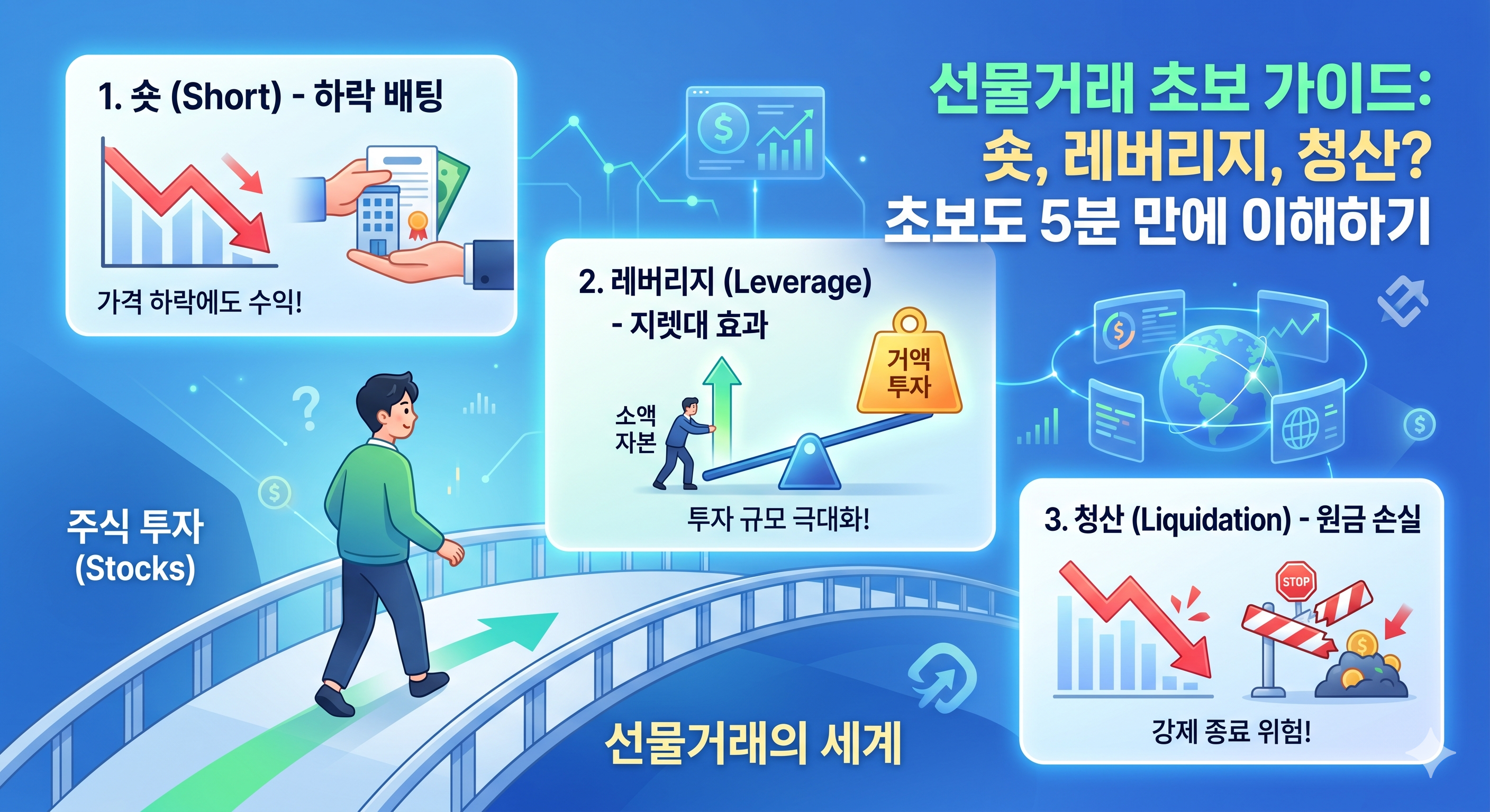 숏, 레버리지, 청산? 초보자도 5분 만에 이해하기