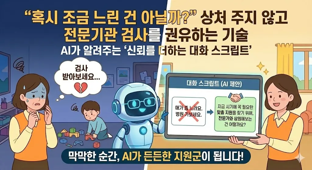 상처 주지 않고 전문기관 검사를 권유하는 기술