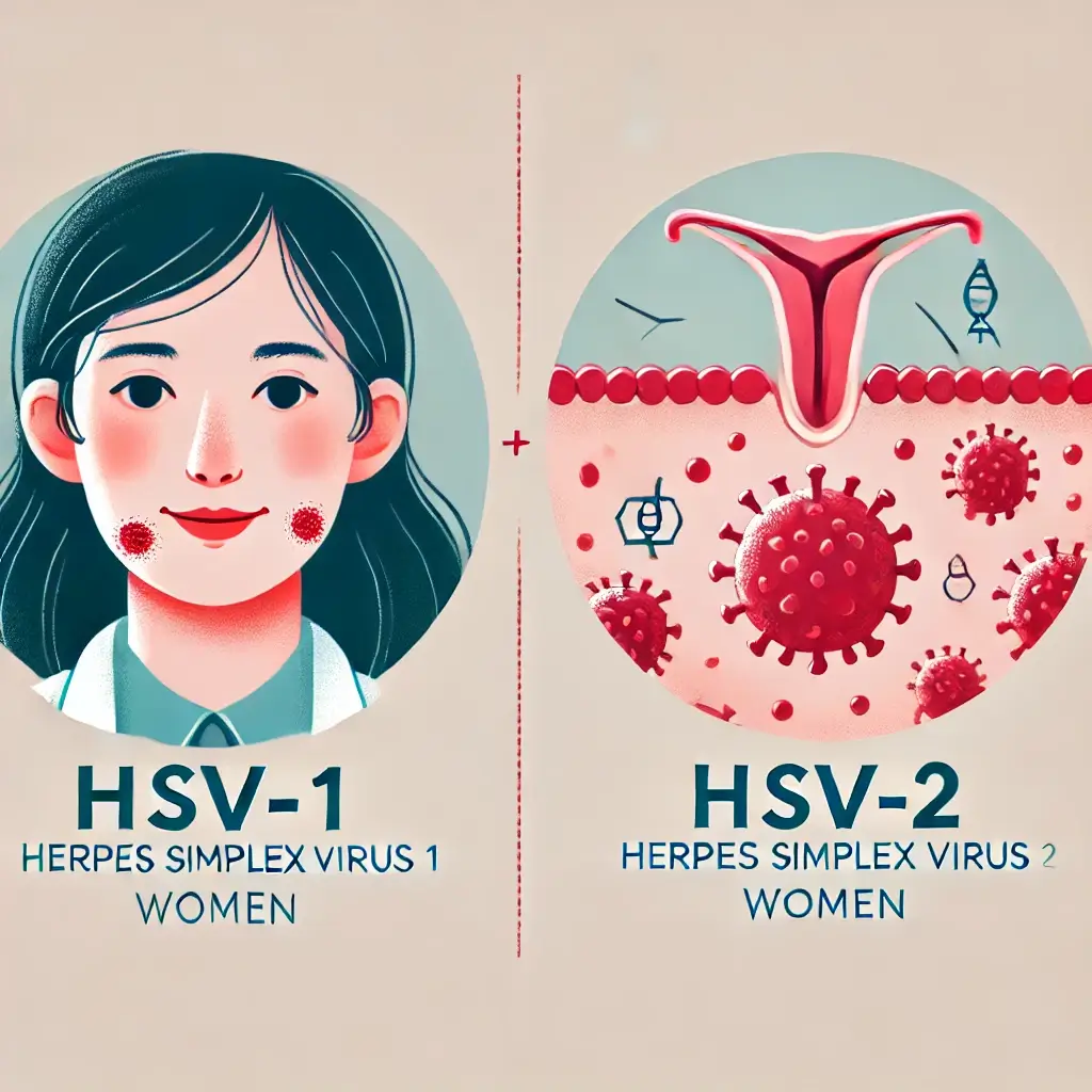 여자 헤르페스 1형 2형 차이점