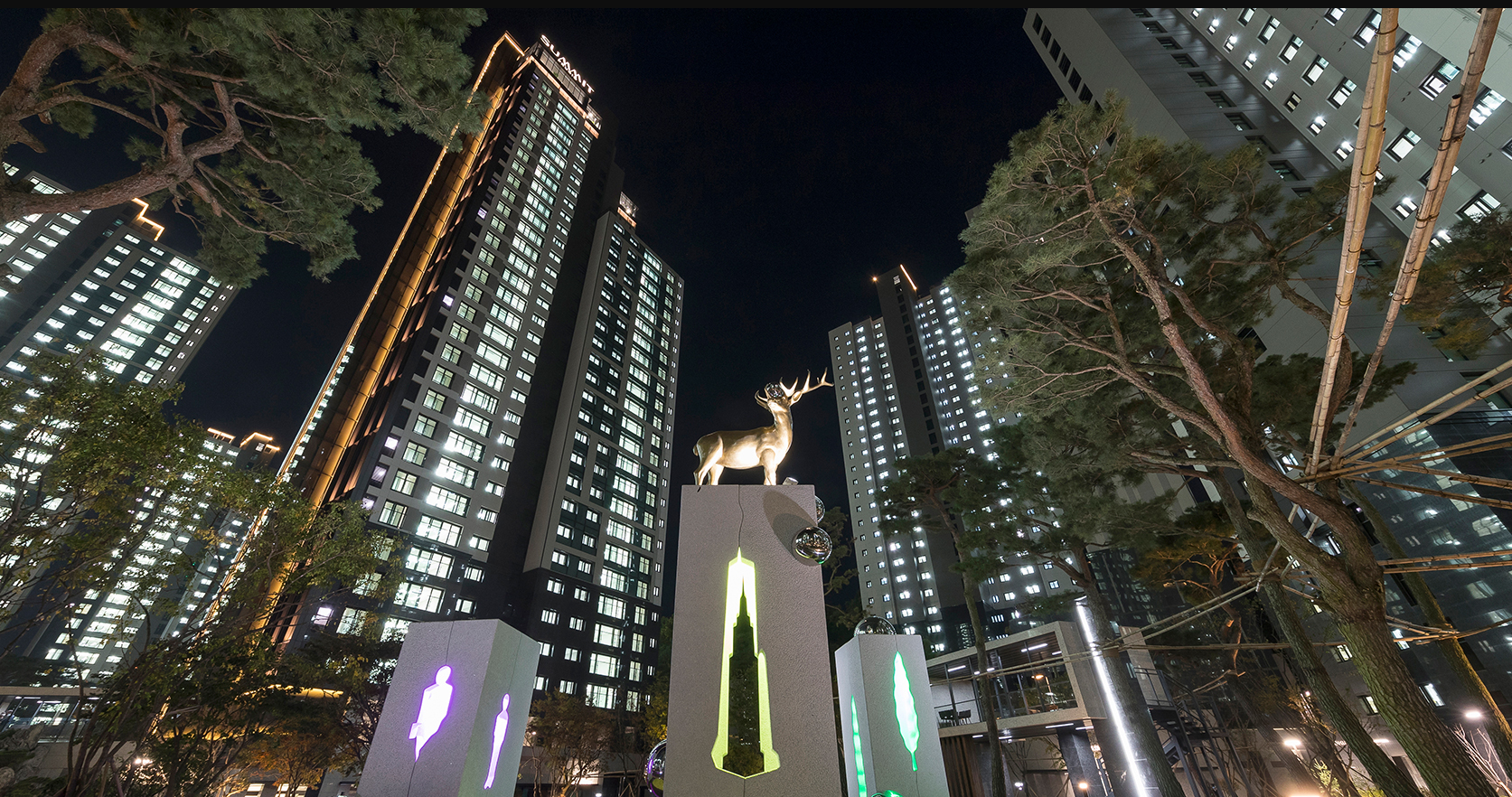 과천-센트럴파크-푸르지오-써밋-야경