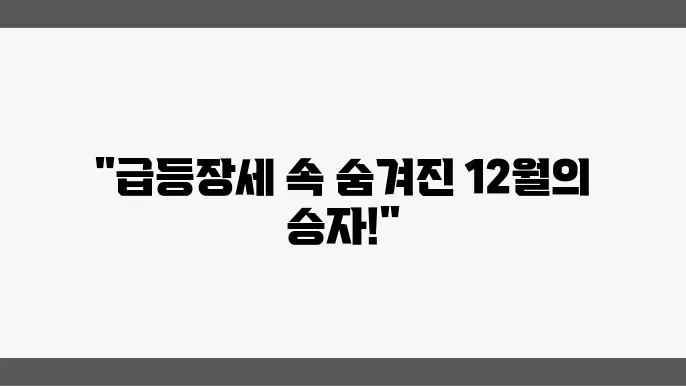 주요 종목 상승세, 12월 마감 일지