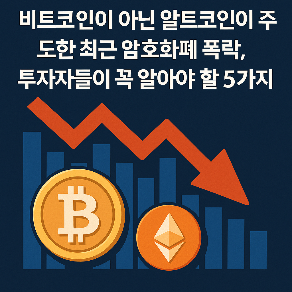 암호화폐 폭락: 비트코인이 아닌 알트코인이 주도한 최근 급락 사태