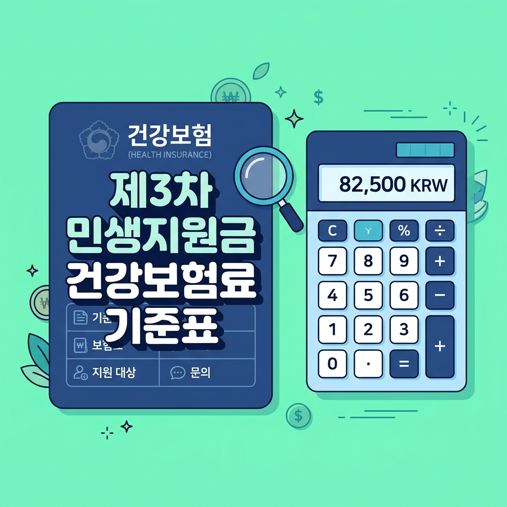 민생지원금 3차 건강보험료 기준표, 내가 받을 금액 계산법