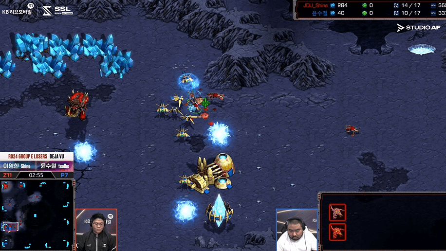 SSL 스타리그 24강 E조 패자전 초반저글링