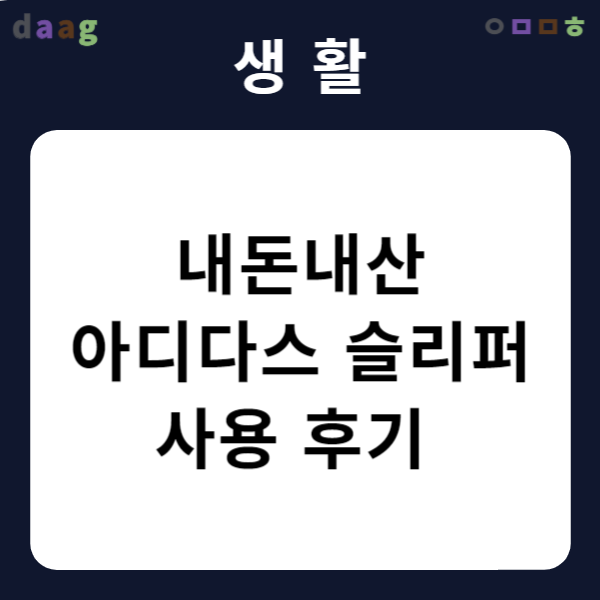 내돈내산 아디다스 슬리퍼 사용 후기 ❘ 알파바운스 슬라이드