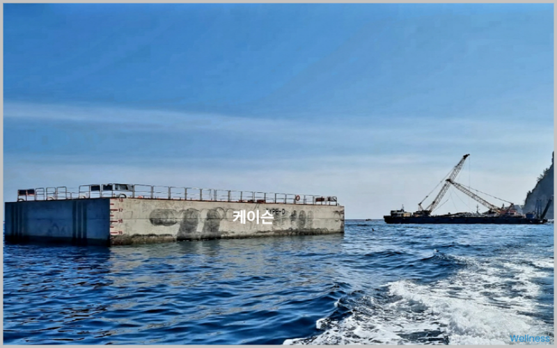 울릉도 공항 건설현장 사진