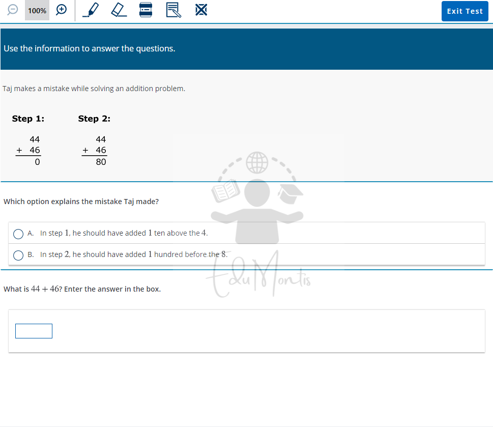 MAP Growth Math 2-5레벨 문제 예시