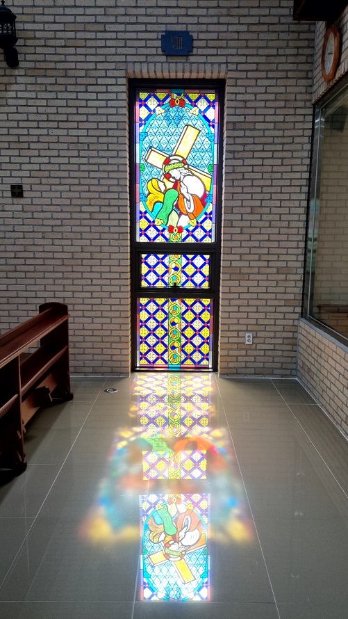 대전 덕명동성당 스테인드글라스, 십자가의 길