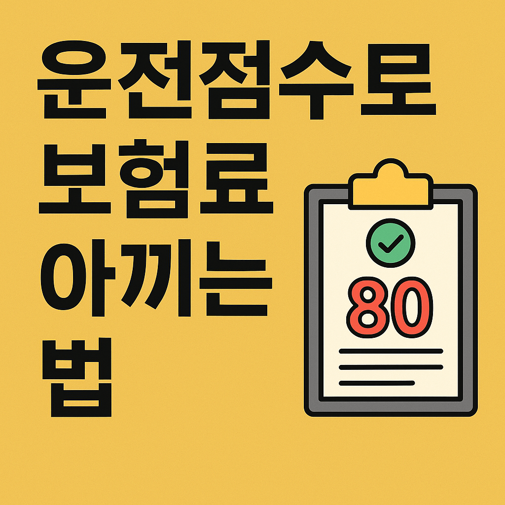 운전점수로 보험료 아끼는 법
