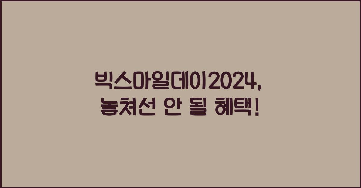 빅스마일데이2024